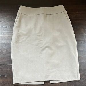 Express Beige Pencil Skirt